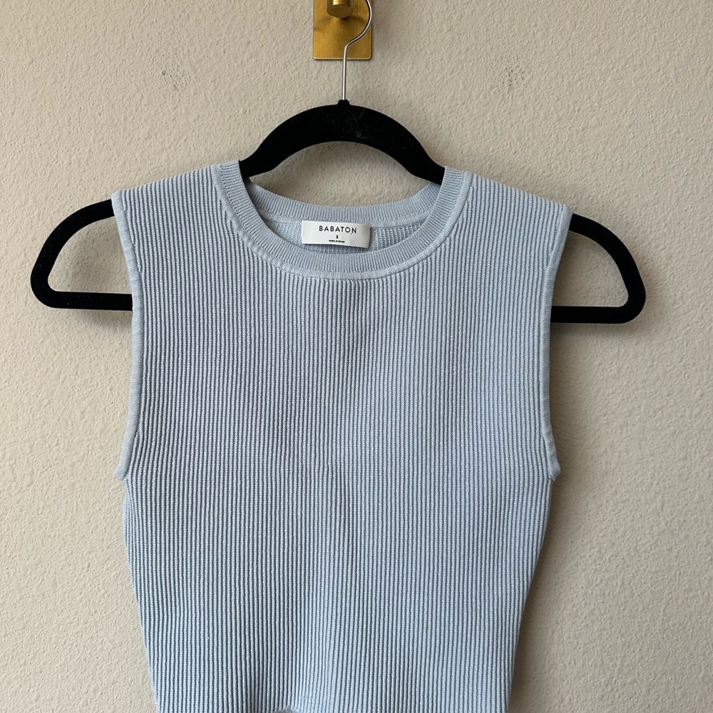 Babaton (Aritzia) Light Blue Sleeveless Top Size Small - Picture 2 of 6